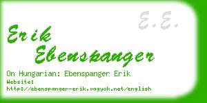 erik ebenspanger business card